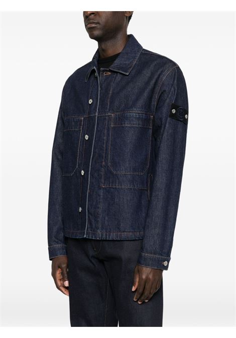 denim-rinsed jacket man indigo STONE ISLAND | L1S14 4100006 S00J7VJ201
